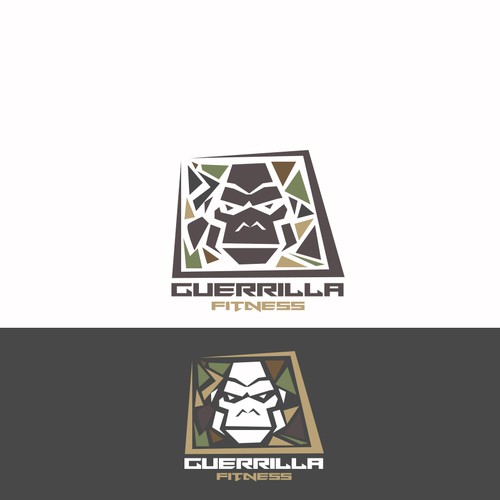 be creative and have lots of fun! create a guerilla gorilla logo with company name and slogan,