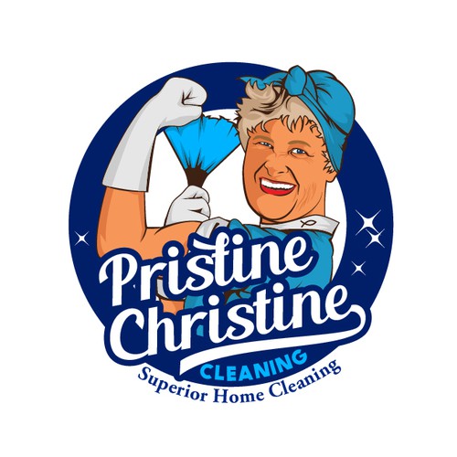 Caricature Logo for Cleaning Services