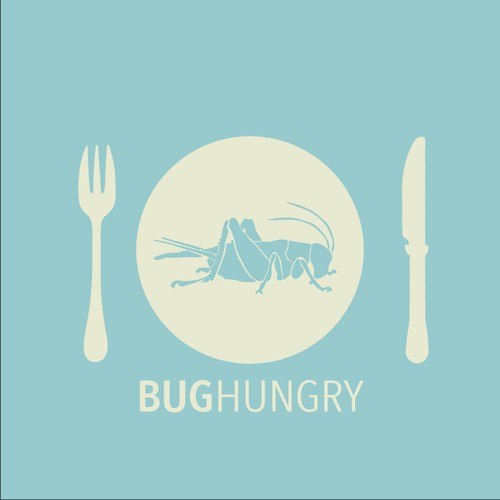 Negative space logo for edible bug company 