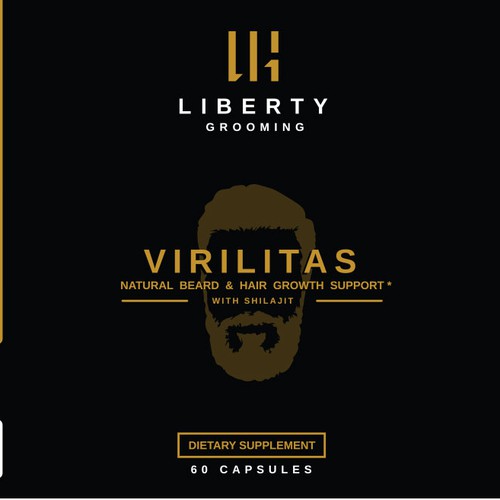 Label for hair & beard grooming product