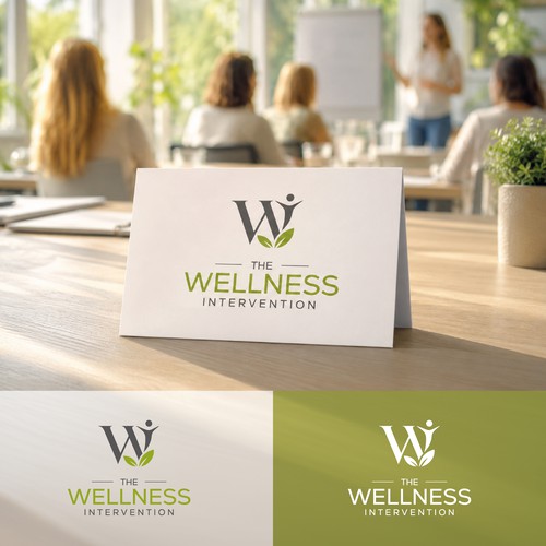 Modern wellness monogram logo