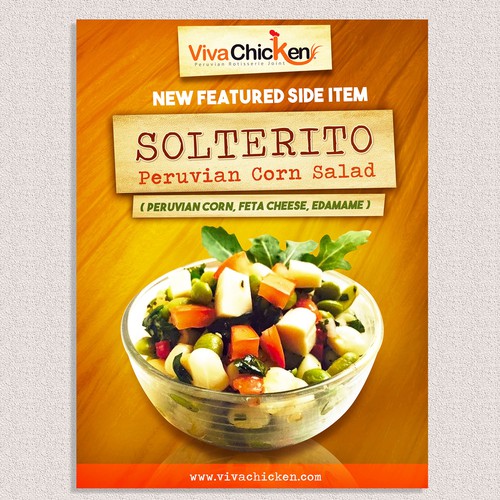 VIVA CHICKEN: SOLTERITO NEW SIDE DISH POSTER