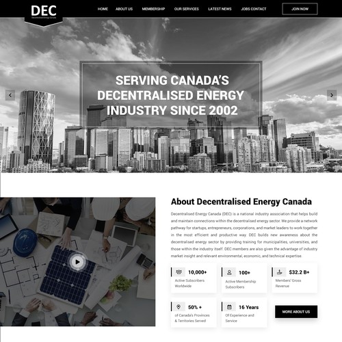 Decentralised Energy Canada Website Redesign