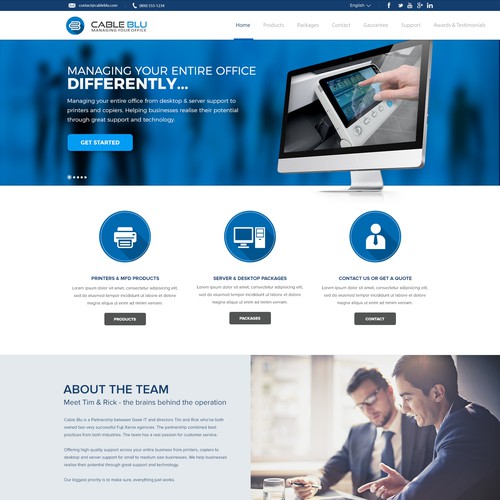 Clean, simple, modern website for IT company