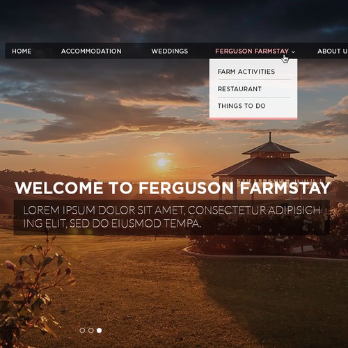 Ferguson Farmstay Signle-page website