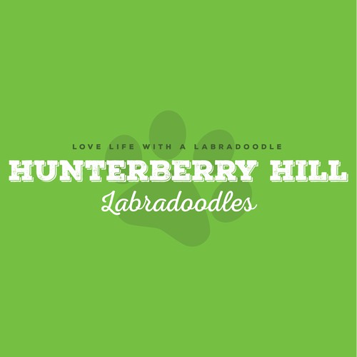 Logo Design for Hunterberry Hill Labradoodles