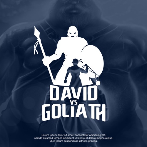 David vs Goliath bold logo design