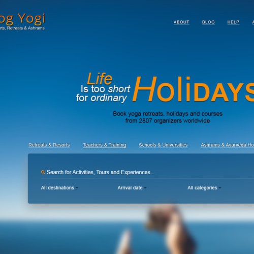 Yog Yogi Landing page design