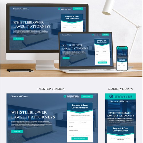 Landing Page design for "Seeger Weiss LLP"