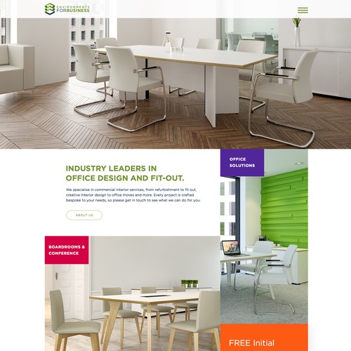 Website for office fit out firm