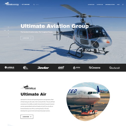 Website Design for Ultimate Aviation Group