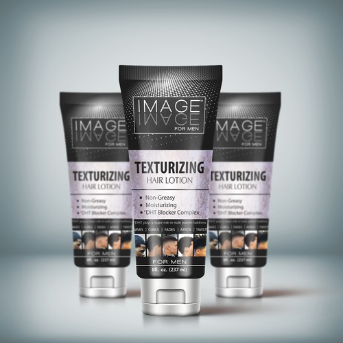Tube Design For Men's Hair Product.