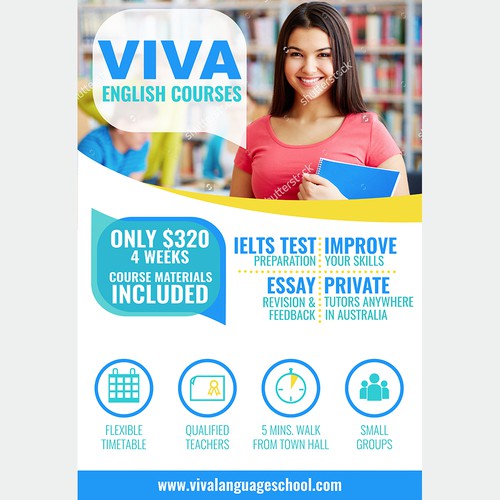  Flyer for language school