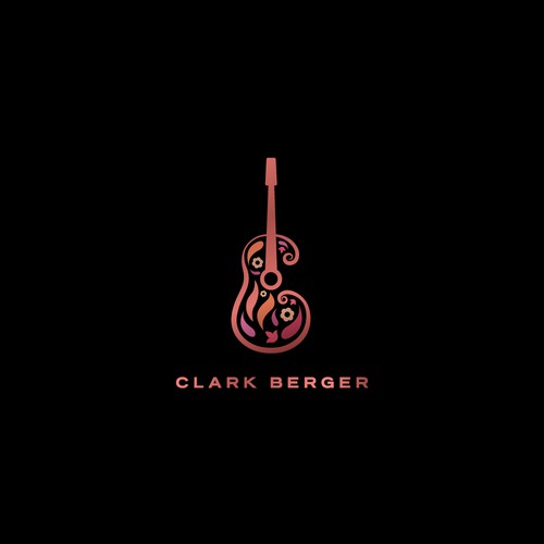 Logo design for Flamenco guitar player Clark Berger