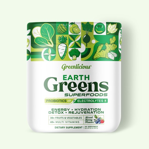 Greens Superfood Label