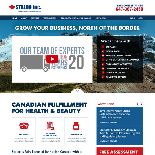 Create a Killer Landing Page for our Canadian Fulfillment Company