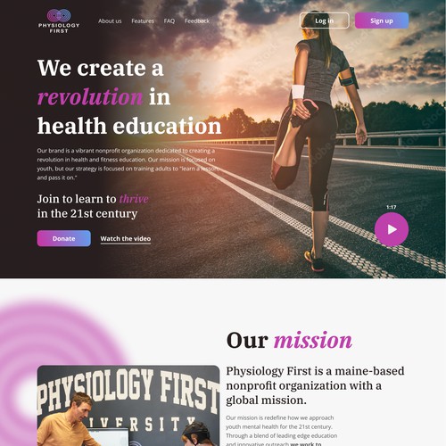 Web design for Physiology first