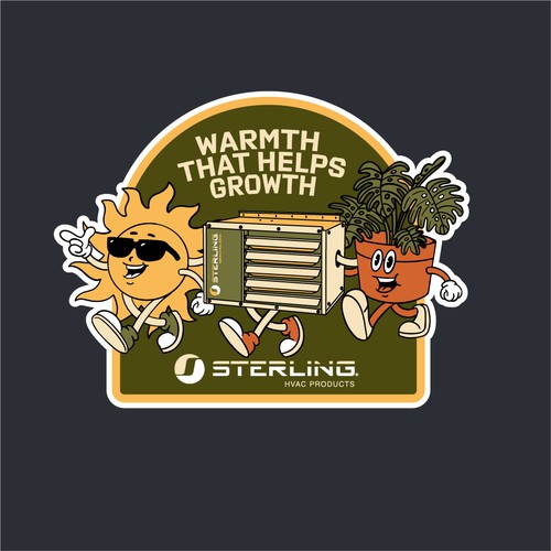 Sterling HVAC Products – Warmth That Helps Growth Sticker