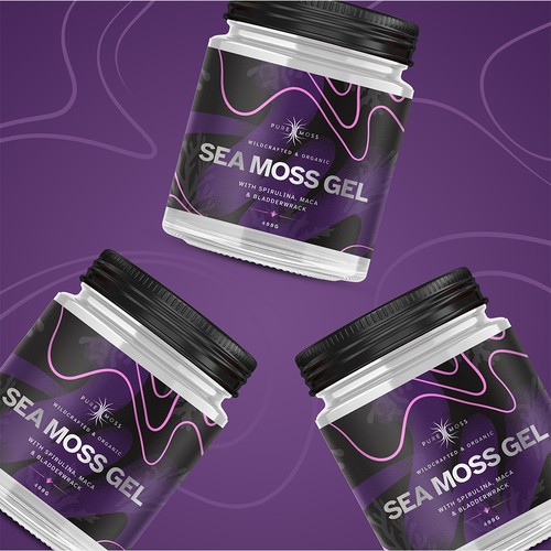 Sea Moss Gel label design