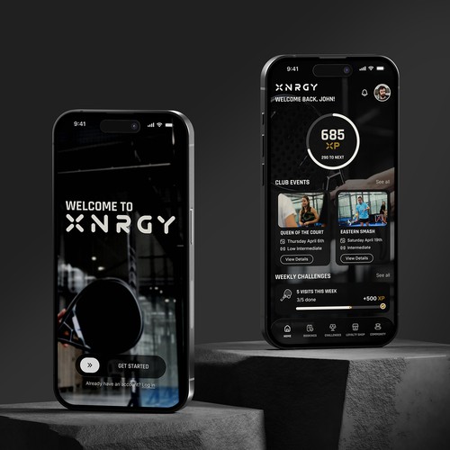 Modern App Design for XNRGY — Padel Club Experience