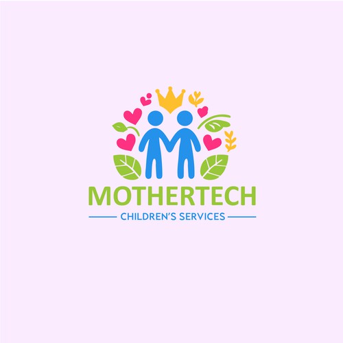 Mother tech Children Service logo design