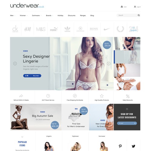 Online Underwear Store concept