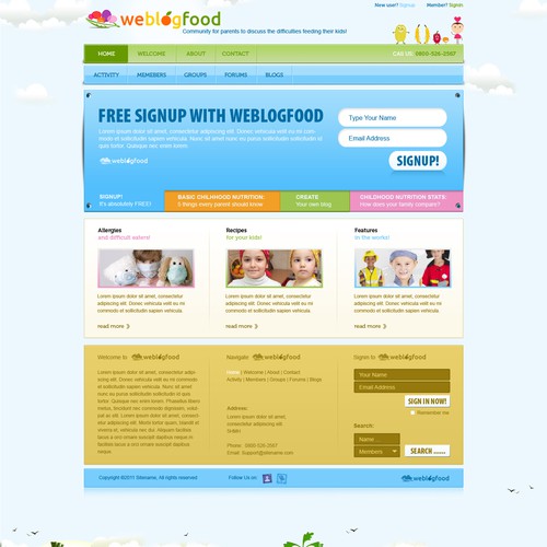 Website Design for We Blog Food