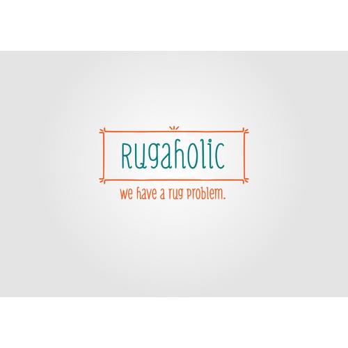 A fun, handwritten logo for a rug retailer.