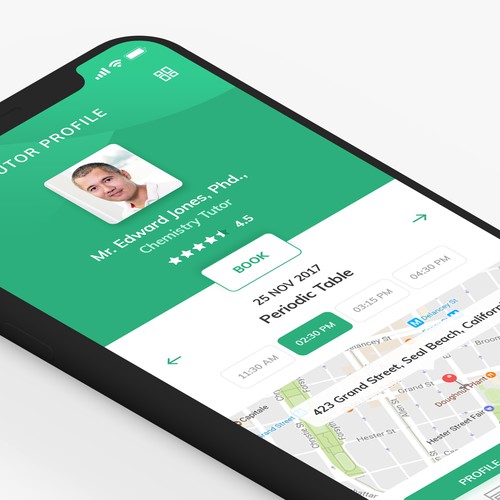 Design Concept For Tutoring App UI