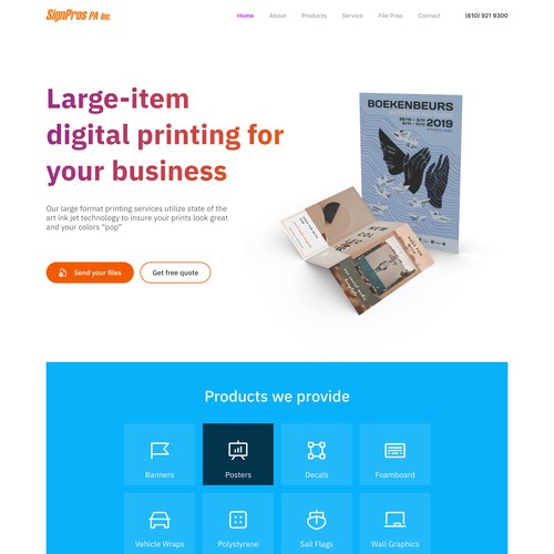 Fun and Colorful Homepage for Printing Agency