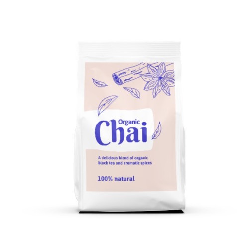 Organic chai tea label