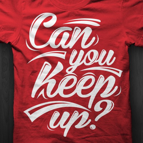 bold lettering tee design 