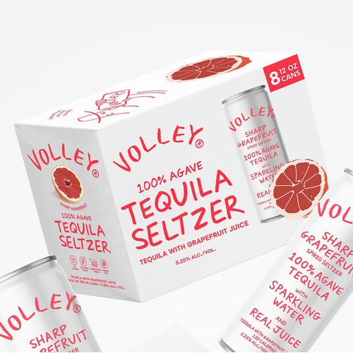 Design an 8 pack for a premium tequila seltzer brand