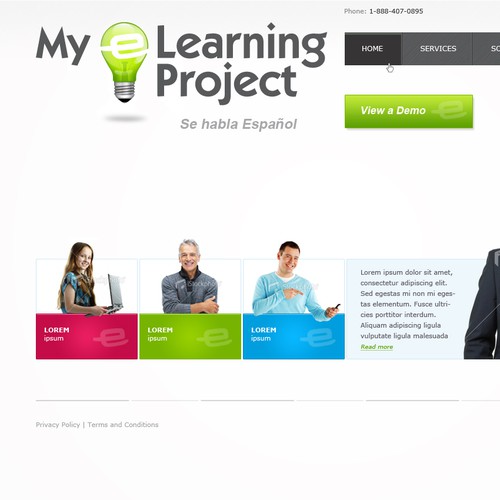 Website Design for My eLearning Project Inc.