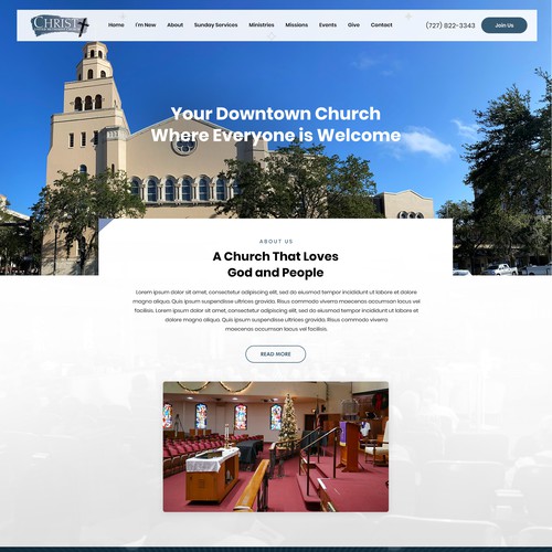 Homepage design for a Church...