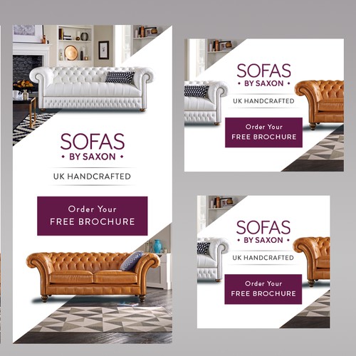 Banner set design for Sofas by Saxon