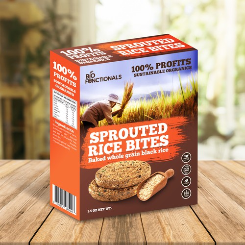 Sprouted rice bites