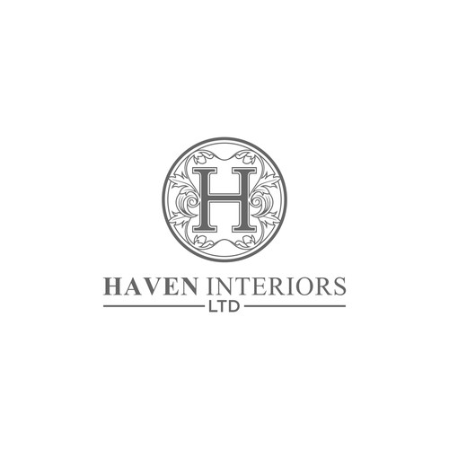 Elegan and lux logo concept for haven interiors ltd