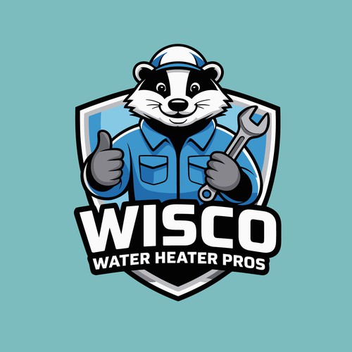 Mascot Logo Design for Wisco Water Heater Pros