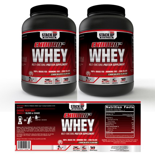 WHEY PROTEIN LABEL DESIGN