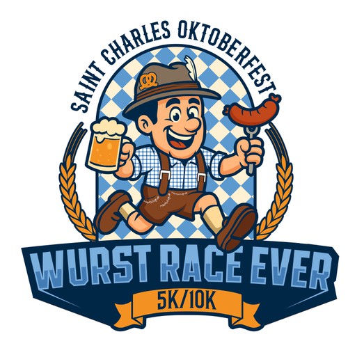 fun running logo design