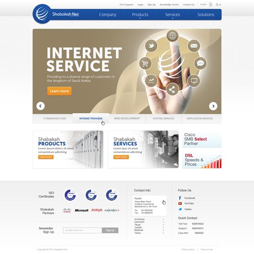 Shabakah Net needs a new web design [3 layouts]