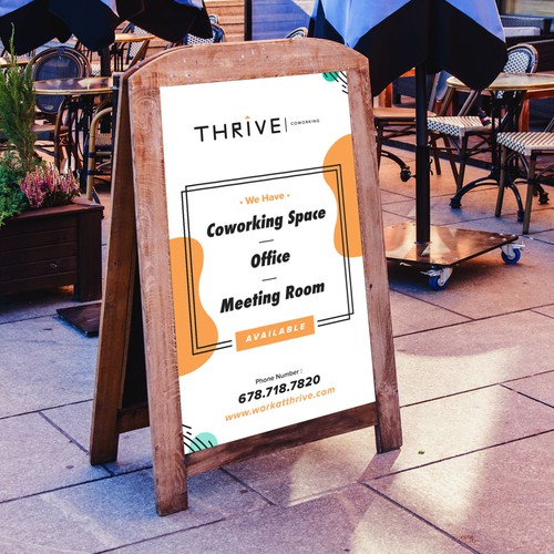 Sandwich Board Design Concept For Thrive