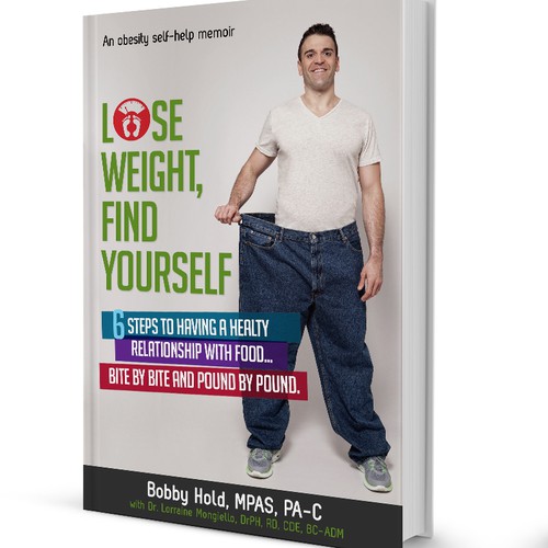 Design cover of my upcoming obesity self-help memoir / weight loss manual.