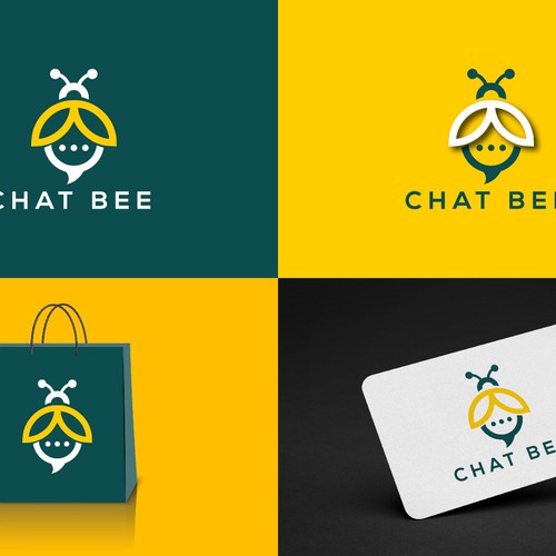 Chat Bee – Friendly Communication Logo Concept