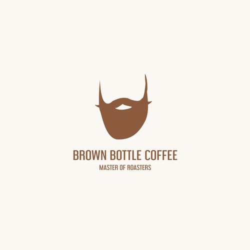 Brown Bottle Coffee Logo Design