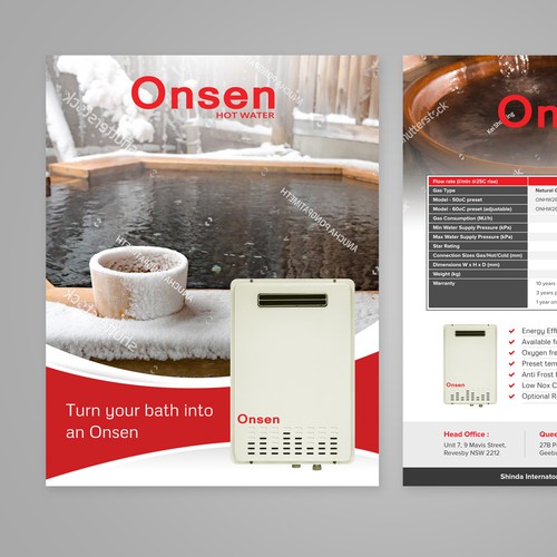 Flyer for Onsen Hot Water