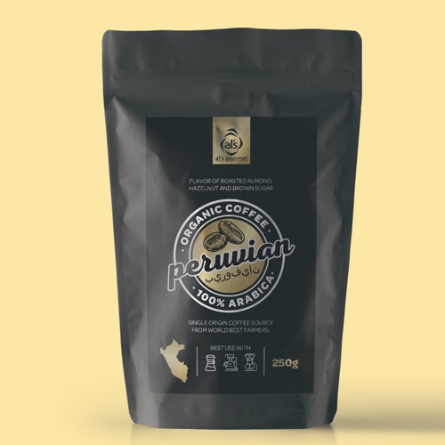 Organica coffee packaging