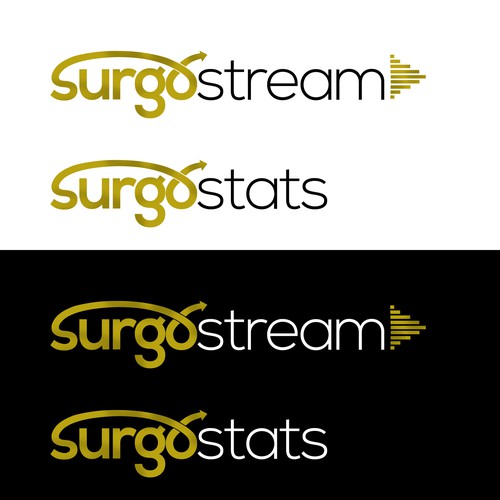 Gold vector logo for surgostream