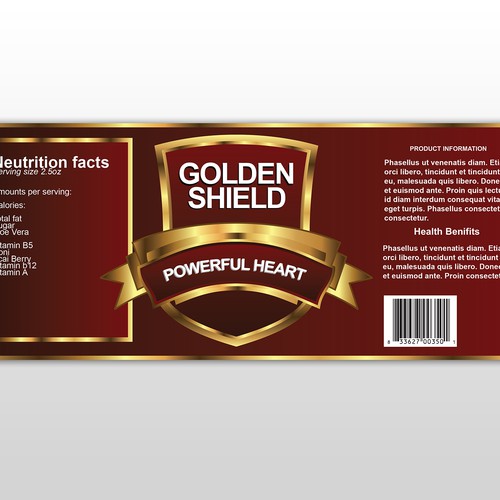 product label for Golden Shield
